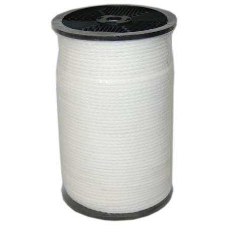 T.W. Evans Cordage Co. 1/4. x 1000 ft. Hollow Braid Polypro Rope White 27-306